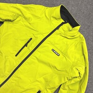 Loop Flyfishing Tackle Jacket Mens Medium Neon Yellow Full Zip Softshell